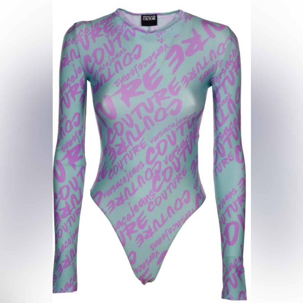 Nwt Versace Jeans Couture Lycra Bodysuit. Size U.S. 10